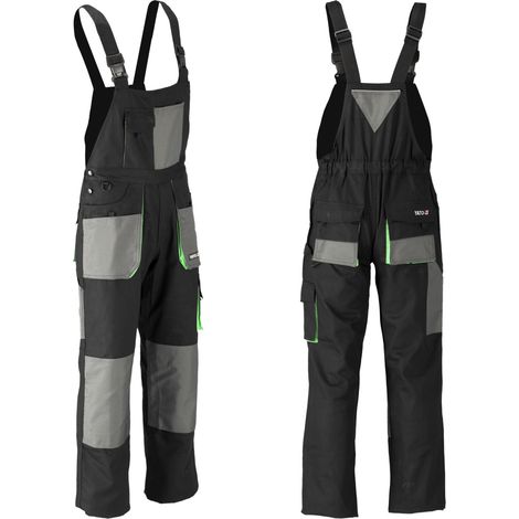Arbeitshose / Latzhose PALEA schwarz/grau Gr. XL