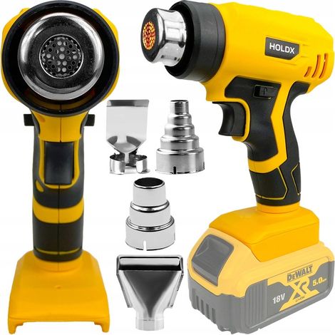 HOLDX Akku-Heißluftpistole mit DEWALT 18V Akkus