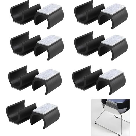 14 Pièces Patin de Glissement Patin Chaise de U Diamètre 25 mm Tampon Chaise Plastique Antidérapant avec Feutre pour Chaise en Porte (1/5)
