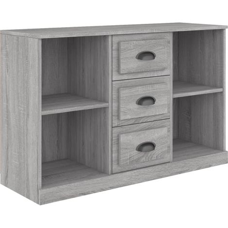 Credenza buffet cassettiera mobile contenitore organizer cucina soggiorno soggiorno Sonoma 104,5 x 35,5 x 67,5 cm derivati del legno grigio 020036277