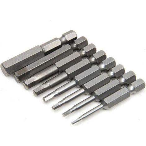 Stück magnetischer Schraubendreher mit Sechskantschaft, magnetische Schraubendreher-Bits, S2-Stahl, Triwing-Schraubendreher, 1,5/2/2,5/3//4/5/6/8 Inbus-Bit, elektrischer Schraubendreher für elektrisch