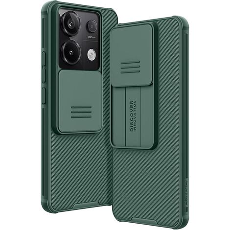 Coque antichoc avec cache caméra pour Xiaomi Redmi Note 13 Pro 5G / Poco X6 5G - Vert (1/5)