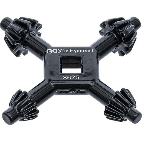 1 - Clé En Croix - Mandrin Universel - Pour Perceuses Électriques - Acier Trempé - Compatible Aeg Bosch Makita - Noir - 4x5.5x6x7 Mm (1/4)