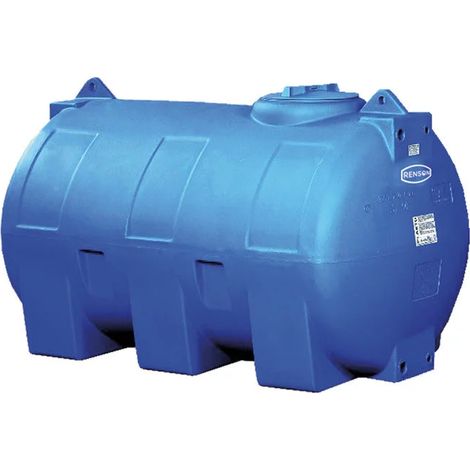 Renson – Cuve de récupération d'eau de pluie 300L – Horizontale en PE – Pour espaces extérieurs – Fixation au sol incluse