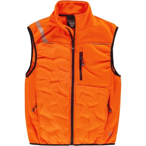 Chaleco combinado de tejido acolchado sellado Sport S7840 WORKTEAM XXL Naranja flúor