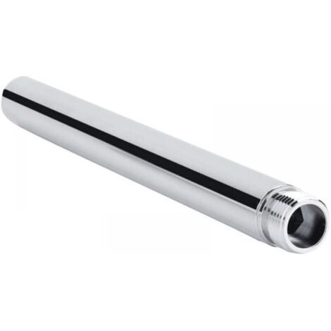 Bras de Douche Extension en Acier Inoxydable Rallonge de Douche 10cm Tube D'extension de Douche Rond G 1/2" Bras D'extension de Pomme de Douche Accessoire de Salle de Bain (1/5)