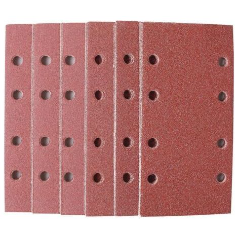 30 Blatt Schleifpapier, selbstklebende Schleifpads mit Körnung 40/60/80/120/180/240, rechteckiges Schleifpapier mit 8 Löchern für Schleifmaschinen (18,5 x 9,3 cm) (1/5)