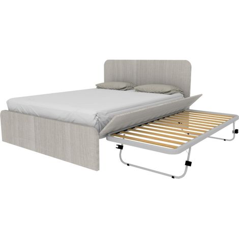 Letto matrimoniale 160x200 con rete estraibile e sollevabile - Rovere rock (1/5)