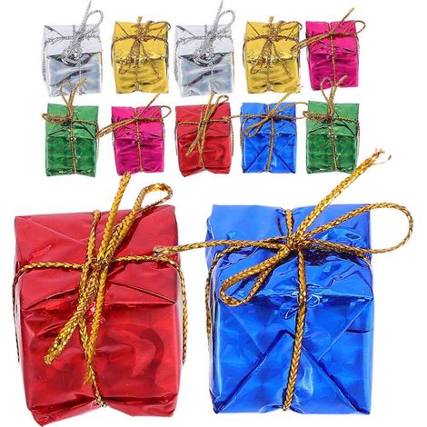 Mini-boîtes cadeaux de Noël, 36 pièces de décorations en mousse de couleurs assorties (1/5)