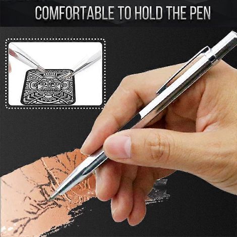 Marqueur pour plaques de verre et métal, stylo de lettrage, couteau à verre en acier tungstène pour la découpe de carrelage dur (1/5)