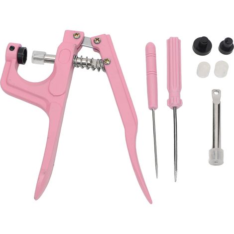 Machine à œillets en aluminium, presse manuelle pour œillets, kit d'outils de perforation DIY rose, facile à utiliser et économique en effort. (1/5)