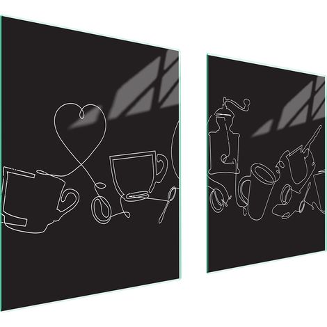 GLASSCHUTZPLATTE FÜR HERD 85x52 SCHWARZ (1/5)