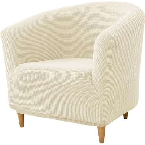 Funda integral para sofá, funda de jacquard damasco, funda protectora de alta elasticidad para muebles, sillón de salón, para niños y mascotas, color beige. (1/5)