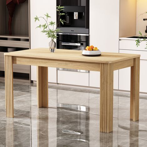 Rechteckiger Esstisch 116 x 65 x 75 cm in Eiche-Optik, Vierfußgestell HAVRYA (1/5)