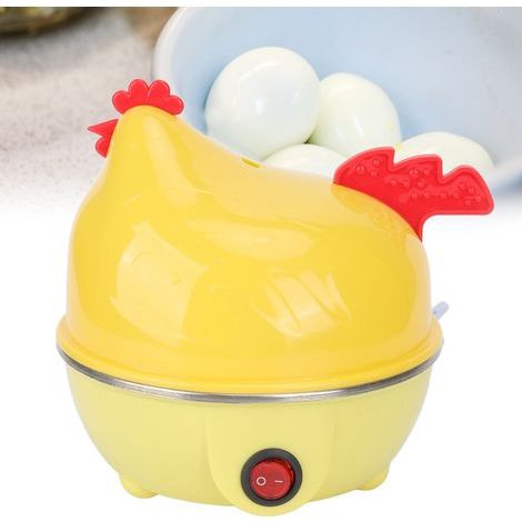 Cuociuova elettrico a forma di gallina, capacità 7 uova, spegnimento automatico, 220V, ideale per una colazione veloce. (1/5)