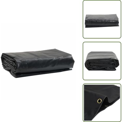The Living Store Abdeckplane Anthrazit 4x5 m 600 g/m² - Abdeckplane - Planen - Wasserdichte Plane - Wetterfeste Plane - Campingplane (1/5)