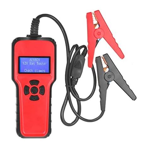 Testeur de Batterie Voiture, Analyseur 12V Multilingue avec Test CCA/Tension/Résistance, Écran LCD, Normes SAE/DIN/EN pour Auto, Camion, Moto - (1/5)