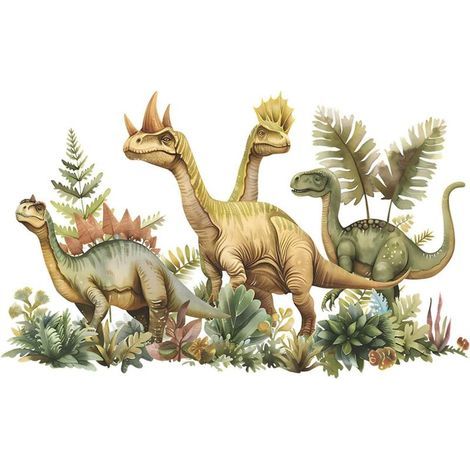 2Stickers muraux dinosaures jurassiques, décoration de chambre d'enfant (1/5)