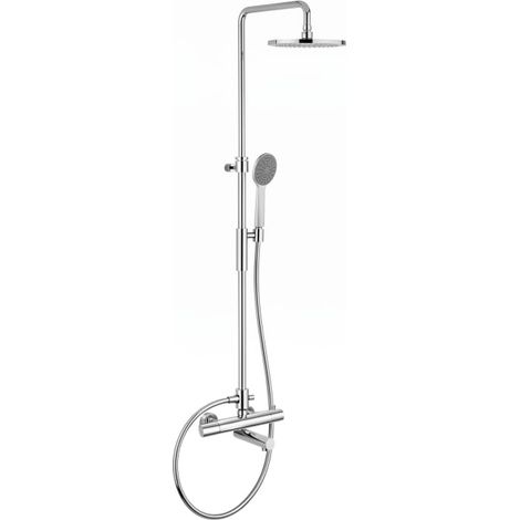 Kronenbach Duschsystem Aufputz mit Wannenthermostat und Kopfbrause Ø 22,5 cm, rund (1/3)