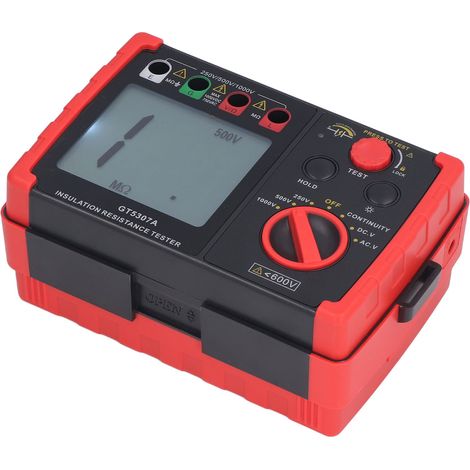 Testeur numérique de résistance d'isolement 250 V 500 V 1000 V, mégohmmètre, testeur de tension de résistance de terre, détecteur de fuites de courant (1/5)