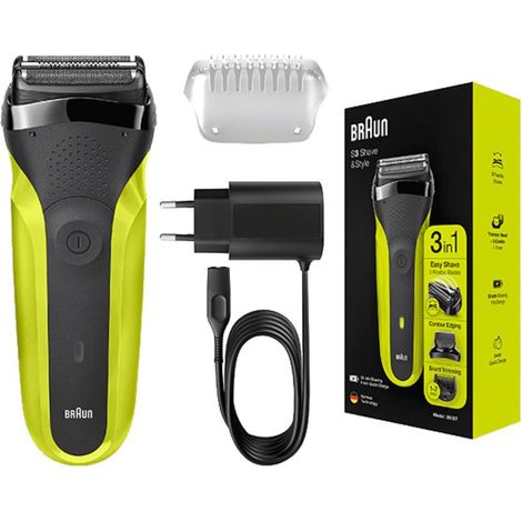 Braun Series 3 81702942 Herrenrasierapparat Folienschaber Trimmer Schwarz, Grün (1/5)
