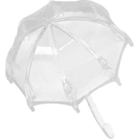 12 Stück tragbare, schirmförmige Bonbonboxen aus Kunststoff, niedliche und elegante Geschenkverpackung für Geburtstagsfeiern, Weiß (1/5)