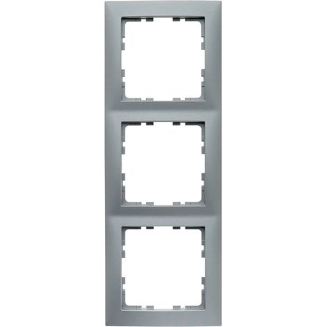 Rahmen für 3-Element-Mechanik der Serie „Berker S1“ IP20 80,5x223x9,5mm mattaluminiumfarben