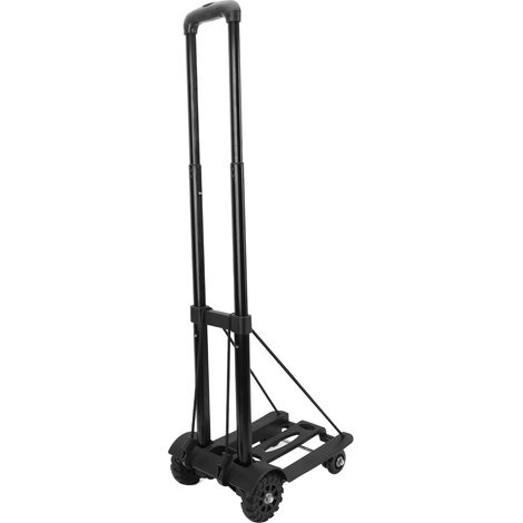 Chariot de voyage pliable à 4 roues en tube de fer, supportant une charge de 45 kg (99,2 lb), idéal pour les courses et les voyages. (1/5)