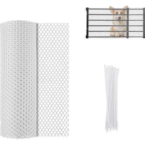 40 x 500 cm Plastic Mesh Roll for Poultry Fencing Safety Net with Cable Ties Chicken Wire Fence for Home Decoration and Gardening (1/5)