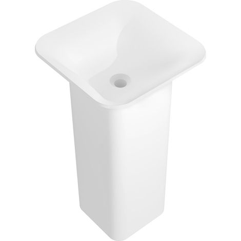 Mexen Ria lavabo independiente de conglomerado 45 x 45 cm, blanco mate - 26584500 (1/5)