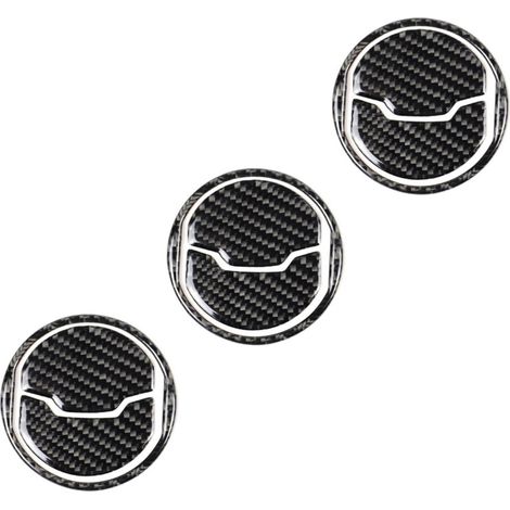 Autocollant de bordure en fibre de carbone compatible avec Ford Mustang S550 2015-2020 (classique, 9 pièces pour grille d'aération extérieure 13) (1/5)