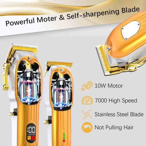 Tondeuse à cheveux professionnelle pour hommes, tondeuse à barbe électrique, cor (1/5)
