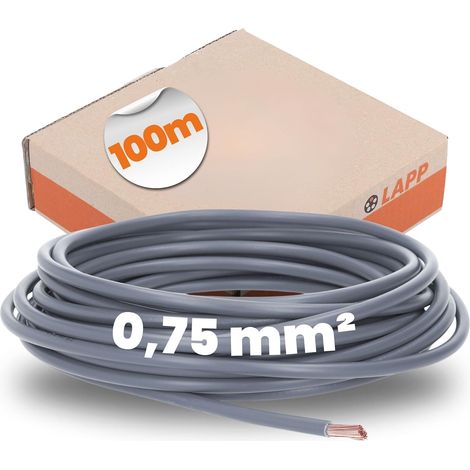 0,75 mm² - Fil de Câblage Souple Gris - Toron PVC (1/5)