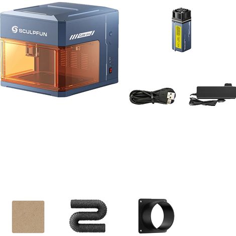 Graveur Laser, Précision Haute Vitesse, Design Enclos Sûr, SCULPFUN iCube Ultra, UE (1/2)
