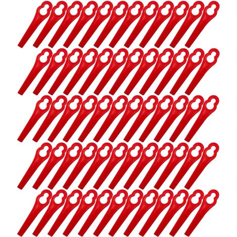Lot de 60 Lames Plastique Coupe Bordure de Rechange pour Tondeuse a Gazon Accessoires pour Coupe-Bordures et Debroussailleuse Lame Rotofil Pratique pour Entretien du Jardin et de la Pelouse (1/5)