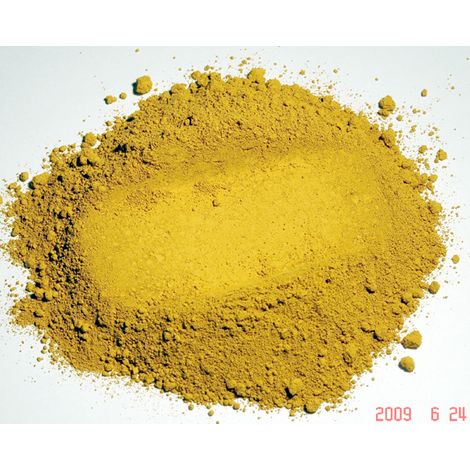 Pigment naturel jaune pour peinture – Oxyde de fer 250g – Non toxique et inaltérable aux UV – Pour béton et chaux
