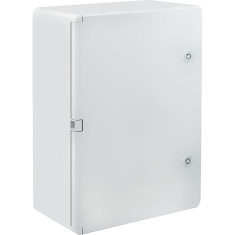 Boîtier électrique ABS étanche vide avec plaque de montage galvanisée et système de verrouillage sécurisé - Dimensions : H 50 x L 35 x P 19 cm - Réf. FCT503519P (1/5)