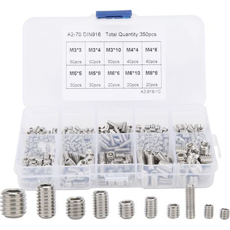 350 Stück konkave Klemmen aus Edelstahl 304, Hardware-Zubehör M3 bis M8