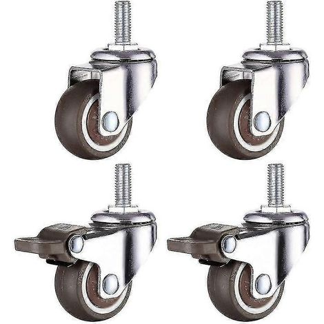 Roulettes pivotantes robustes, filetage M10, longueur 25 mm (1/5)