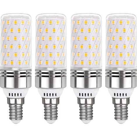 Ampoule E14 Led 12w Blanc Froid 6000k, 1450lm, Équivalent Halogène E14 100w, 360° Lumiere, Ac 220v, Ampoule E14 Led Pour Éclairage Intérieur, Non-Dimmable, Lot De 4 (1/5)
