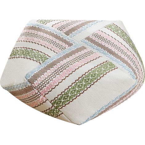 VERCART Minimalistischer Sitzkissenbezug, Ungepolsterter Strickhocker, Fünfeckiger Sitzpouf-Bezug für Heimdekoration,Mehrfarbig,53x53x20cm (1/5)