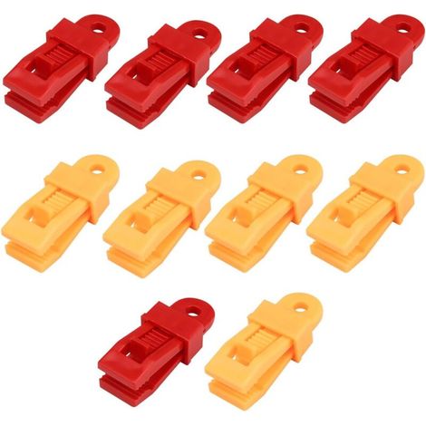CSPARKV 10 Pièces Pince pour Bache, Attache Bache, Pince Bache Piscine, Tente D'auvent Pince, Kit de Clips de Bâche Robustes pour Caravane Auvent de Tente (1/4)