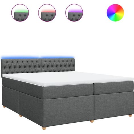 Maison Exclusive - Boxspringbett mit Matratze Dunkelgrau 200x200 (1/5)