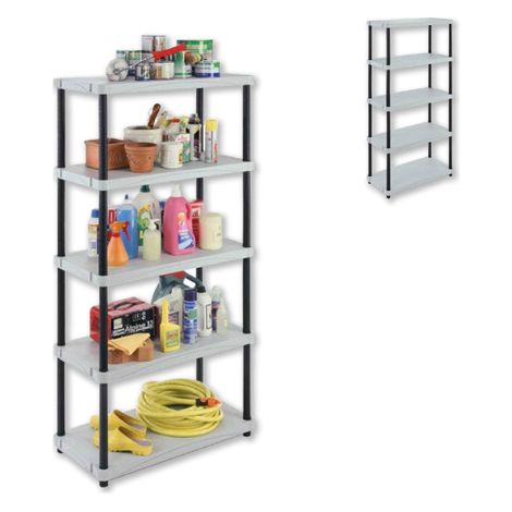Terry Kit Scaffale 5 Posti - 80x40x173.4H Cm - Resistente e Spazioso (1/4)