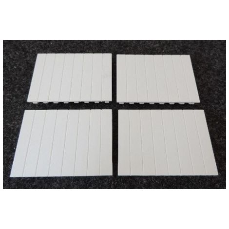 Plaquette d'obturation blanche 72mm 8 modules (s&achet de 4) RAL 9010 GE POWER 610382