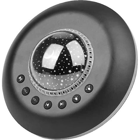 Lampe de projection acousto-optique colorée avec contrôle de luminosité à trois niveaux et fonction d'aide au sommeil pour bébé (noire) (1/5)