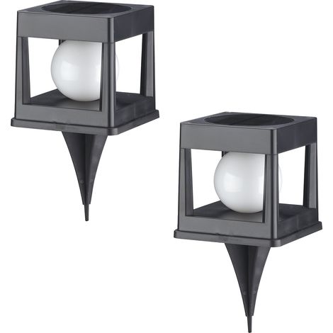 Set di 2 luci solari da palo H22CM CUBYA