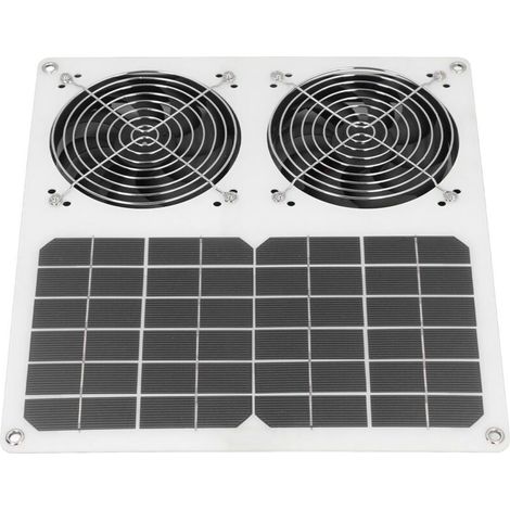 Solar Panel Powered Fan, 12 Inch Waterproof Solar Energy Ventilation Fan for Chicken Coop (1/5)