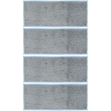 Lot de 4 Tampons de nettoyage humides lavables, Chiffon de Nettoyage en Microfibre pour Robot Braava Jet M6 (1/4)