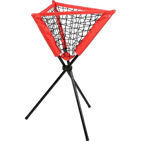 Panier de rangement triangulaire portable pour balles de baseball, tennis et softball, en PVC, pour l'extérieur. (1/3)
